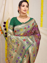 Vasudha Chex Golden Zari Worked Heavy Banarasi Maroon Saree